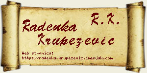 Radenka Krupežević vizit kartica